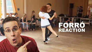 Sacada de perna (and variations) by Mardio Costa & Mari Brasil | Forró dance demonstration reaction