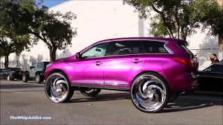 WhipAddict: Kandy Purple Infiniti QX60 on Amani Forged Vonstar 32s, Donk Day