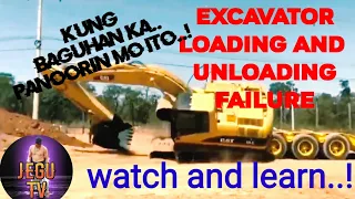EXCAVATOR LOADING AND UNLOADING FAILURE// ACCIDENTS COMPILATION