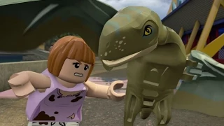 LEGO Jurassic World - 100% Level Guide #9 - Under Attack (All 10 Minikits/Amber Brick)