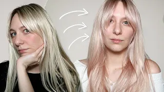 WATCH ME DYE MY HAIR (ROSE GOLD/CHAMPAGNE) *sped up*