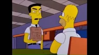 Homer eats Frank Grimes' lunch