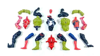 assemble venom cagnange vs ironman vs hulk smash vs spiderman.. avengers superhero toys..