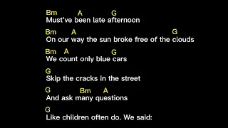 Counting blue cars (by Dishwalla) chords & lyrics