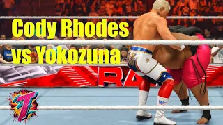 #wwe2k24 David vs. Goliath: Cody Rhodes Takes on Yokozuna in WrestleMania Showdown #wwe #codyrhodes