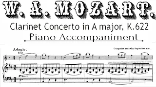 Mozart, Clarinet Concerto in A major, K  622, 2nd Movement | Piano Accompaniment