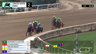 Smiling Beast wins Race 2 on Saturday, May 25 at Santa Anita Park