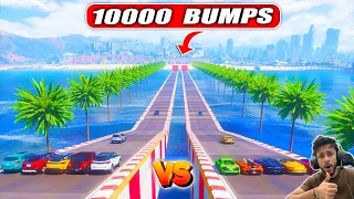 INDIAN CARS VS SUPER CARS 100000 SPEED BUMPS RAMP CHALLENGE GTA 5
