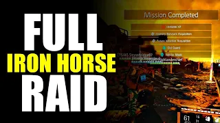 The Division 2: FULL IRON HORSE RAID WITH ALL BACKPACK TROPHIES & RAID KEYS!