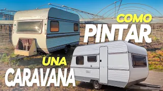 COMO PINTAR UNA CARAVANA👍SIN CABINA👍CON POCA HERRAMIENTA