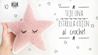 Teje un cojín de Estrella al Crochet súper fácil