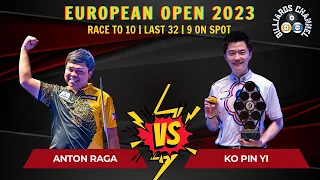 Replay | Anton Raga 10 - 0 Ko Pin Yi | Last 32 | European Open 2023