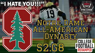 Rivalry Game v Stanford | NCAA 14 College Football Revamped | Notre Dame All American Dynasty S2:G8