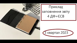 Звіт 4 ДФ + ЄСВ (по найманим працівникам) за 3 квартал 2023 року