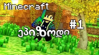 😇Minecraft Survival#1 - [პაწა რესურსი და სახლის შენება]