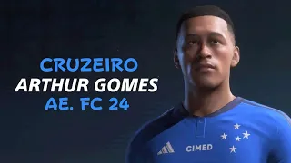 Como criar Arthur Gomes do Cruzeiro AE FC24 - Face + Stats (Tutorial - 4k- HD)
