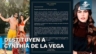 Cynthia de la Vega es destituida de Miss Universo México, en su lugar llega Martha Cristiana