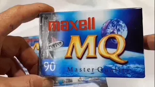 MAXELL MQ MASTER QUALITY CASSETTE FROM 2002- UNWRAPPING AND SOUND TEST