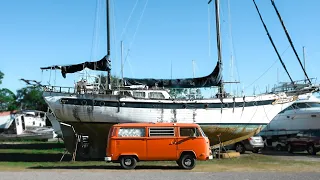 Shopping ABANDONED Boats in the Shipyard + Camping in the VW Bus + Another FORMOSA 51 (Ep. 40)