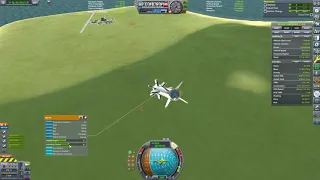 KSP - Pinpoint landing of a reusable rocket SSTO prototype