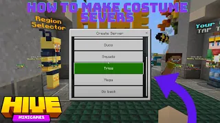 Minecraft Hive Tutorial How to make Custume Servers