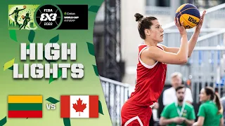 Lithuania v Canada | Women Semi-Final | Highlights | Crelan FIBA 3x3 World Cup 2022