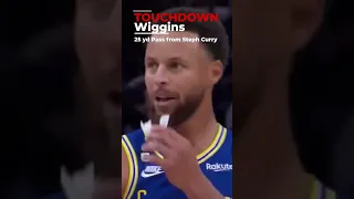 Steph Curry and Andrew Wiggins Connect for a 25 Yd Touchdown! 🏀🐐#shorts  #nba