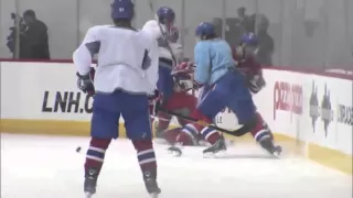 PK Subban and David Desharnais altercation in practice