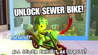 ALL SEWER ARTIFACT LOCATIONS! UNLOCK PIPE BIKE! UNLOCK SEWER BIKE! Wobbly Life Sewer Update