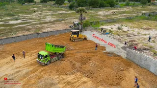 Ultimate Update 100% Complete In Project Landfilling Process Team Trucks KOMATS'U Dozer Push Stones
