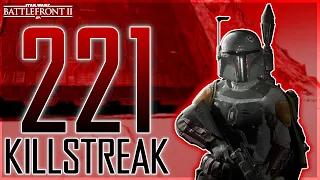 Boba Fett 221 Killstreak on Crait | Star Wars Battlefront 2