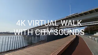 4K Virtual Walk on a Bright Day with City Sounds | Ufa city, Bashkortostan - UHD