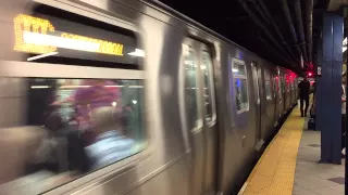 New York City Subway HD 60 FPS: R160A-1 C Train Departs 59th Street - Columbus Circle