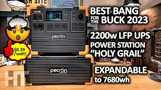 PECRON E1500LFP 2200w UPS LiFePO4 Modular Solar Power Generator Review