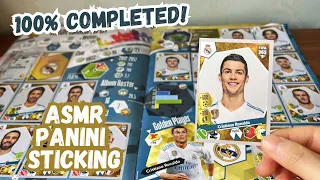 Sticking 2018 FIFA365 stickers to relax| 100% completed| ASMR | no talk | Panini stickers