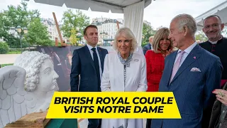 British royal couple visits Notre Dame building site