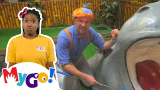 Blippi Explores Jungle Animals | Blippi | MyGo! Sign Language for Kids | Fun Kids Videos