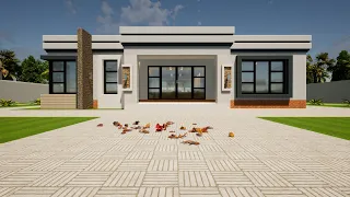 Elegant and simple house design | Flat roof house design | Hidden roof house | 3 Bedroom