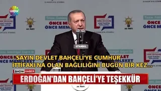 Erdoğan'dan Bahçeli'ye teşekkür