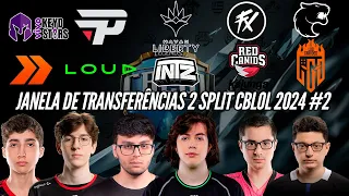 JANELA de TRANSFERÊNCIAS 2 SPLIT 2024 #2 - FROSTY ADC? JEAN MAGO?? KABUM MANTEM o TIME?