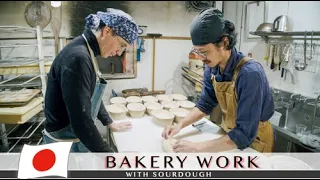 Showing baking techniques to a French trainee | Sourdough bread making in Japan | Documentary