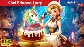 Chocolate Food vs Real Food - Chef Princess Story 🦄🍰🌛 Fairy Tales in English @WOAFairyTalesEnglish