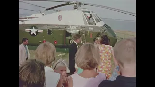 President Kennedy and Jackie embrace [no sound]