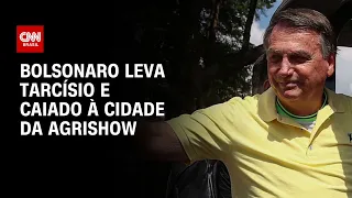 Bolsonaro leva Tarcísio e Caiado à cidade da Agrishow | CNN PRIME TIME