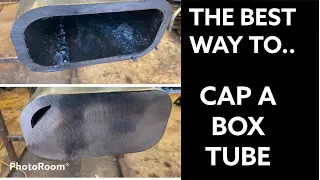 The best way to weld a cap to steel box tube / box section. Steel fabrication.