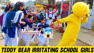 Teddy Bear Irritating School Girls | Prank On Public | Am Action #prankvideo #funny