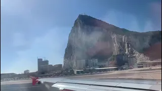 Easyjet A320 takeoff and departure from Gibraltar airport.