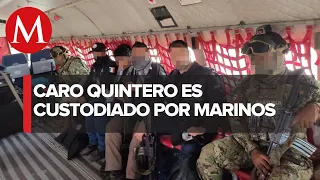 Esposado y custodiado por marinos: Así trasladaron a Caro Quintero a penal del Altiplano
