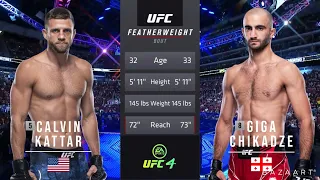 CALVIN KATTAR VS GIGA CHIKADZE FULL FIGHT UFC FIGHT NIGHT