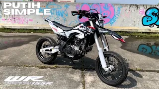 INSPIRASI MODIFIKASI WR 155 PUTIH SUPERMOTO SIMPEL | PAKE ARM APRILIA ENAK GA YA? #review